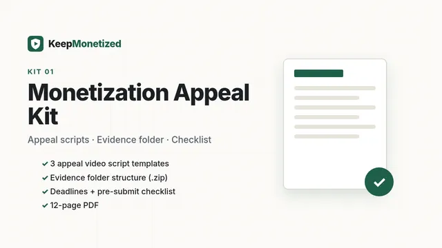 Monetization Appeal Kit cover